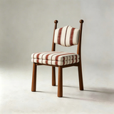 Mid-Century Modern Dining Chair | Solid Ash Wood & Upholstered Accent Chair