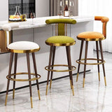 Light Luxury Solid Wood Bar Chairs Designer Back Bar Chairs For Kitchen Nordic Hotel Reception Banqueta Home Furniture