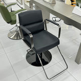 Modern Stainless Steel Salon Chair – Hydraulic Barber & Beauty Studio Seating