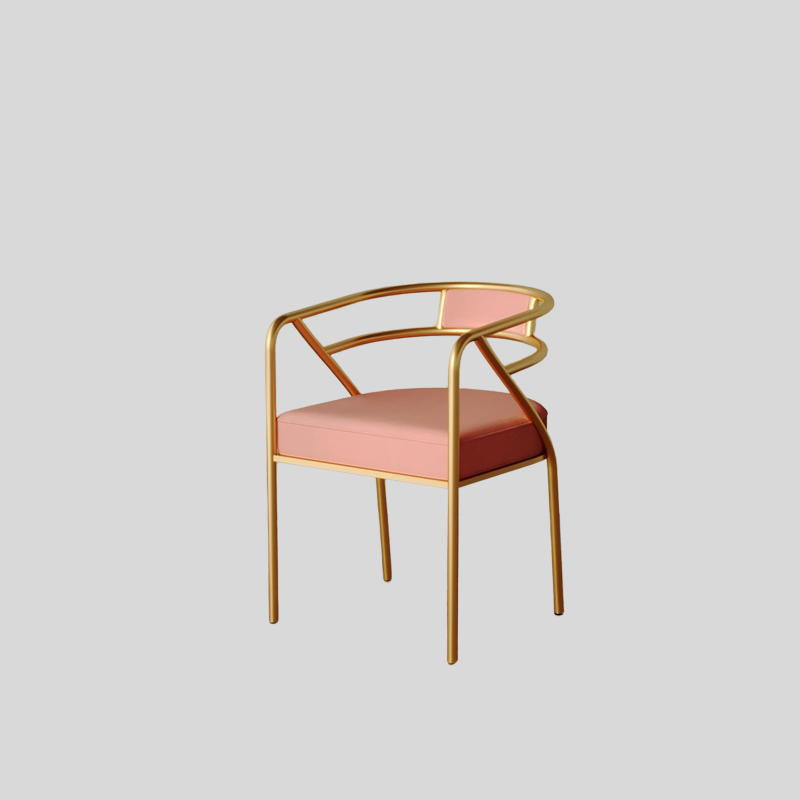 Modern Luxe Gold-Framed Dining Chair