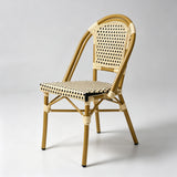 French Rattan Outdoor Chair | Weatherproof Wicker Cafe & Patio Bistro Chair