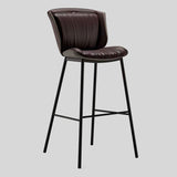 Contemporary Padded Bar Stool with Sleek Metal Legs for Modern Spaces