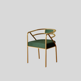 Modern Luxe Gold-Framed Dining Chair