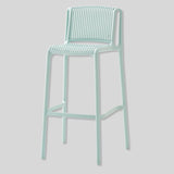 Stackable Counter Stools Plastic Bar Chairs with Back Kitchen Counter Barstool Armless Tall Chairs With Foot Rest