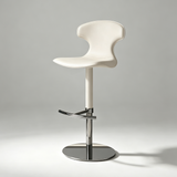 Modern Luxury Saddle Leather Bar Stool - Adjustable Swivel Counter Chair