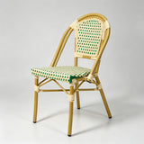 French Rattan Outdoor Chair | Weatherproof Wicker Cafe & Patio Bistro Chair