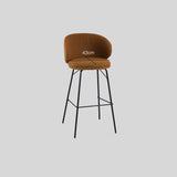 Fashionable Bar Chair Nordic Iron High Stool Bar Front Desk High Chair with Backrest Counter Height Barstool