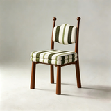 Mid-Century Modern Dining Chair | Solid Ash Wood & Upholstered Accent Chair