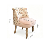 French Accent Chair & Vanity Stool | Solid Wood Frame | Upholstered Bedroom Chair | Single & Double