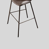 Contemporary Padded Bar Stool with Sleek Metal Legs for Modern Spaces