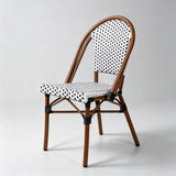 French Rattan Outdoor Chair | Weatherproof Wicker Cafe & Patio Bistro Chair