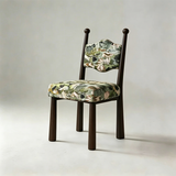 Mid-Century Modern Dining Chair | Solid Ash Wood & Upholstered Accent Chair