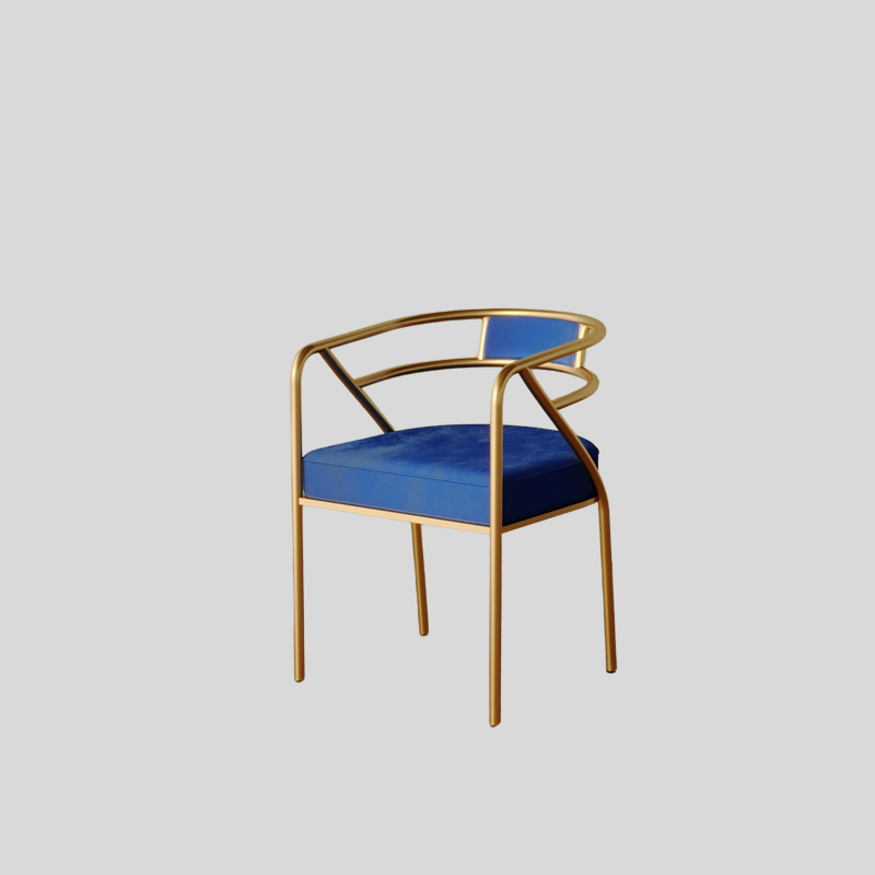 Modern Luxe Gold-Framed Dining Chair