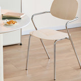 Modern Glossy Acrylic Armchair – Minimalist Dining & Café Chair with Chrome Frame