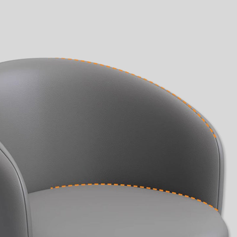 Modern Grey Leather Armchair - Sleek Design and Ultimate Comfort