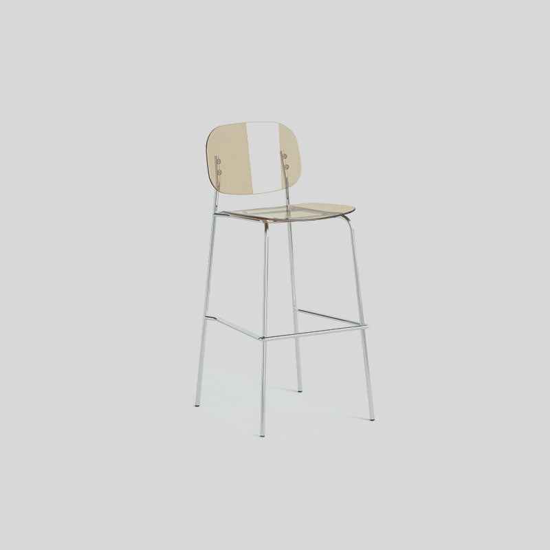 Modern Bar Chairs High Island Stools Transparent Commercial Accent Bar Chairs Plastic Counter Nordic Banqueta Furniture