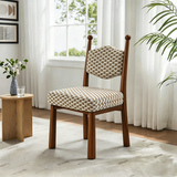 Mid-Century Modern Dining Chair | Solid Ash Wood & Upholstered Accent Chair
