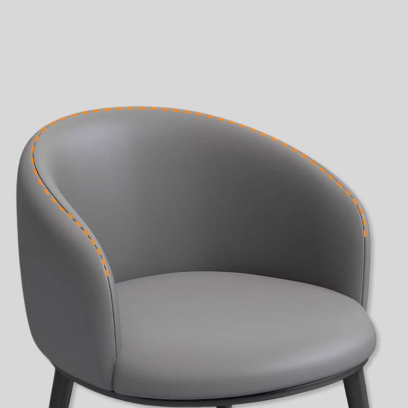 Modern Grey Leather Armchair - Sleek Design and Ultimate Comfort