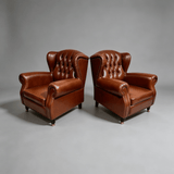 1919 Cigar Chair | Vintage Leather Club Chair with Diamond Button Tufting - StoolTopia