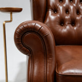 1919 Cigar Chair | Vintage Leather Club Chair with Diamond Button Tufting - StoolTopia