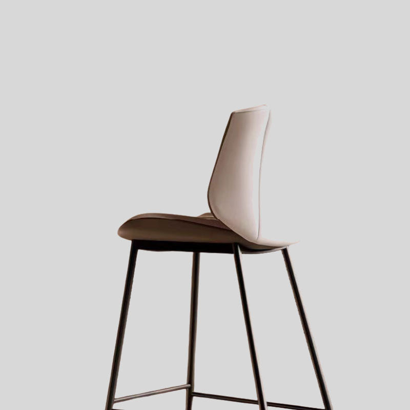 Contemporary Padded Bar Stool with Sleek Metal Legs for Modern Spaces