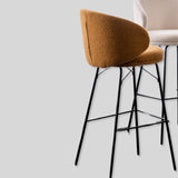 Fashionable Bar Chair Nordic Iron High Stool Bar Front Desk High Chair with Backrest Counter Height Barstool