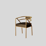 Modern Luxe Gold-Framed Dining Chair