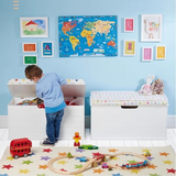 Children’s Wooden Toy Storage Chest with Safety Hinge