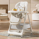 Versatile High Chair with Animal Print Cushion and Multiple Safety Features