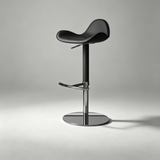 Saddle Leather Bar Stool - Swivel and Height Adjustable Kitchen Island Seat