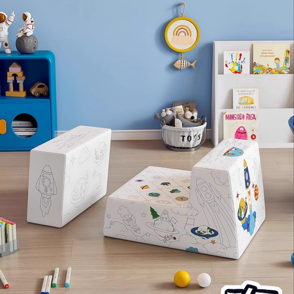MeitingHome Doodle Play Sofa – Customizable Coloring Couch for Kids