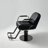 Retro Hydraulic Salon Chair – Heavy-Duty Metal Frame & Premium Leatherette Seat