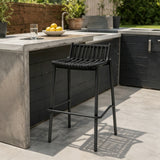 Outdoor Bar Stool | Aluminium Frame & Olefin Webbing | Seat Height 75cm | Customisable Fabric & Frame Colour