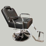 Luxury Reclining Salon Chair with Gold or Chrome Base