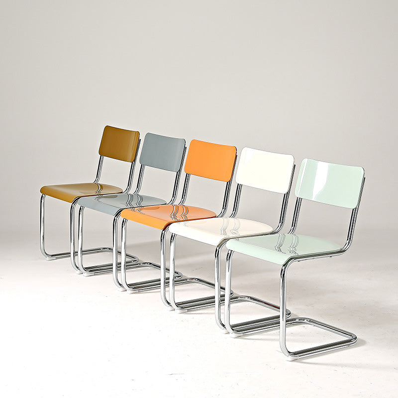 Sleek Acrylic Dining Chair - Modern Design with Chrome Base for Versatile Use