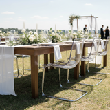 Modern Acrylic Dining Chair with Chrome Base - Sleek Transparent Design for Home & Office