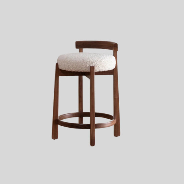 Reception Luxury High Wooden Bar Stool Modern Home Minimalist Designer Kitchen Counter Stools Accent Sillas Bar Furniture