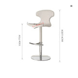 Modern Luxury Saddle Leather Bar Stool - Adjustable Swivel Counter Chair