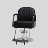 Retro Hydraulic Salon Chair – Heavy-Duty Metal Frame & Premium Leatherette Seat