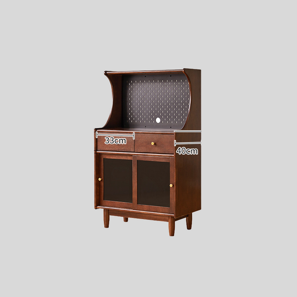 Wooden Sideboard Buffet Cabinet with Storage Drawers and Display Shelf