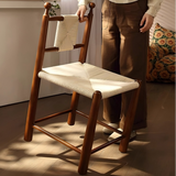 Nordic Woven Dining Chair – Solid Wood Frame with Handcrafted Rope Seat