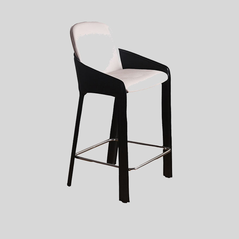 Modern Bar Stool Saddle Leather Kitchen Nordic Reception Dining Chairs Metal Design Chaises Longues Bar Lounge Furniture