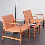 Perforated Outdoor Lounge Chair – Modern All-Weather Patio Armchair