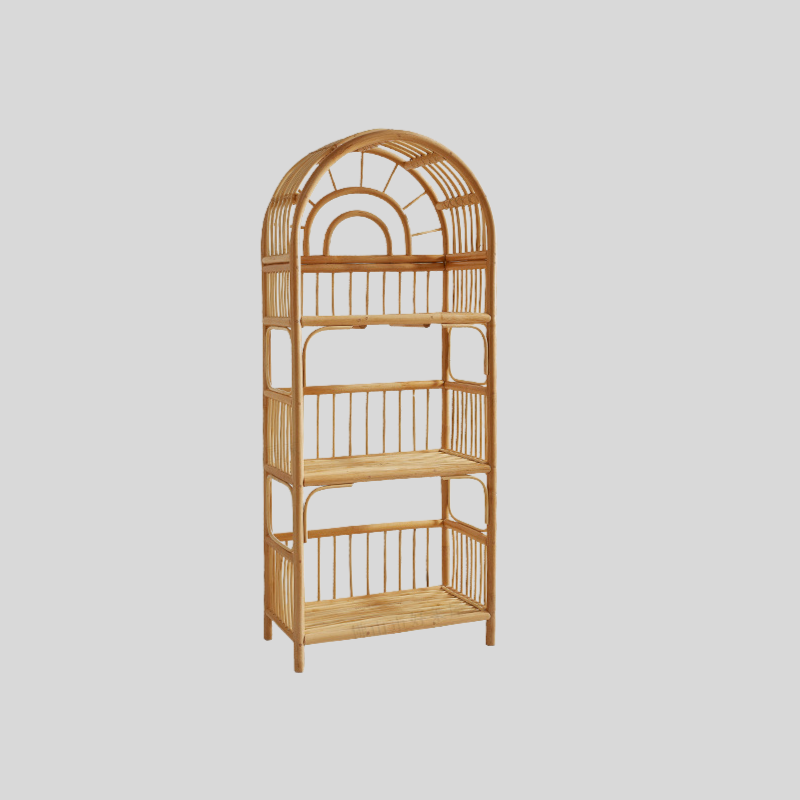 Natural Rattan Arch Bookshelf