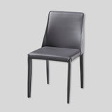 Sleek Modern Leather Dining Chair - Elegant and Durable