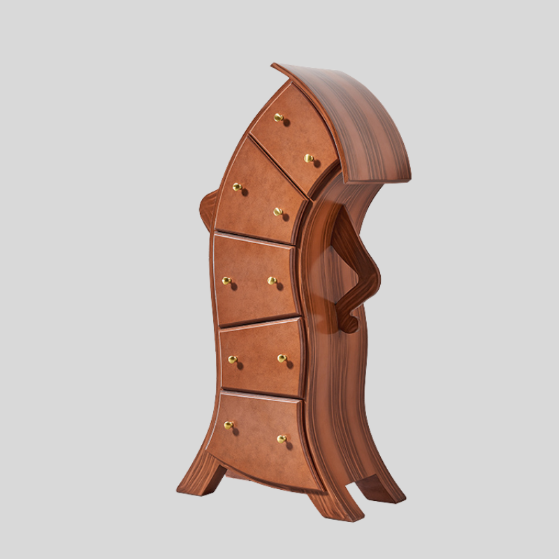 Whimsical Curved Human-Shaped Cabinet – Artistic Designer Drawer