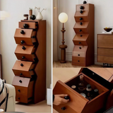 Modern Geometric Wooden Drawer Cabinet