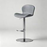 Swivel Bar Stool with Saddle Leather Seat & Gas Lift | Carbon Steel Frame