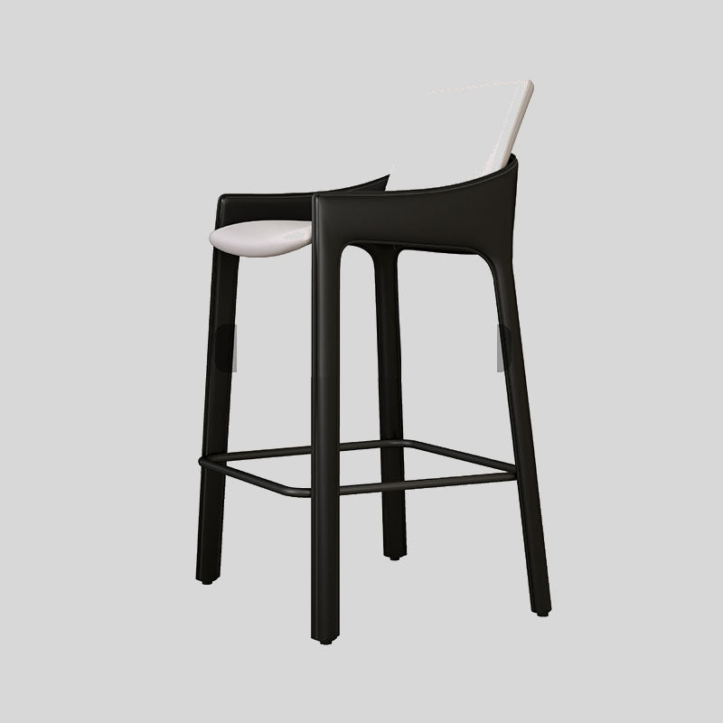 Italian Luxury Saddle Leather Bar Stool with Carbon Steel Frame