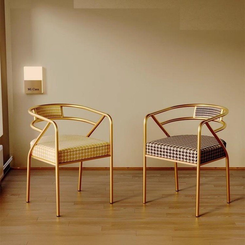 Modern Luxe Gold-Framed Dining Chair